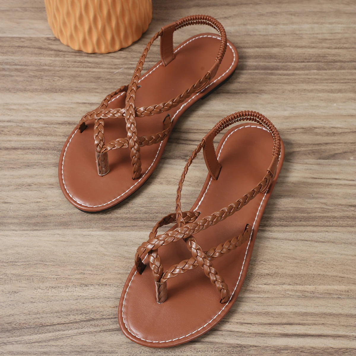 👡 Women Beach Woven Hollow Sandals