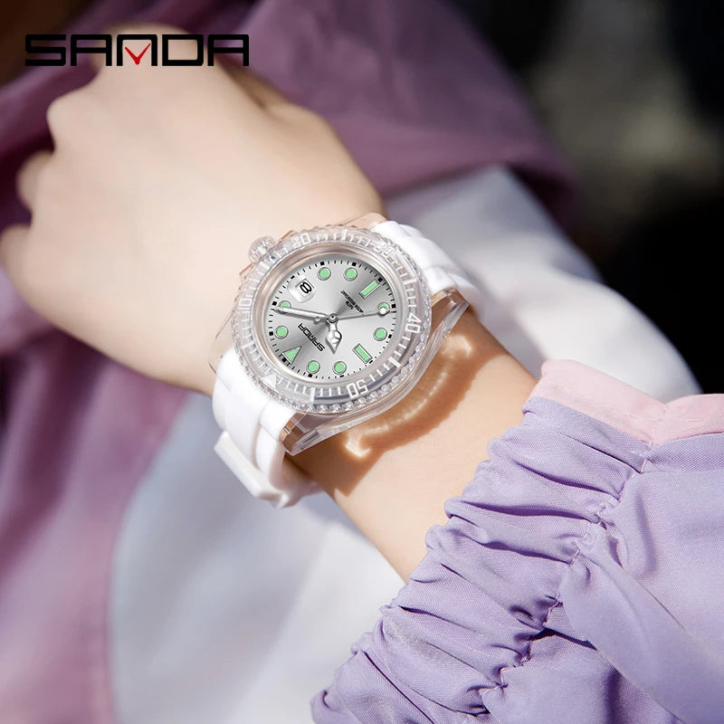 💎 SANDA Women’s Luxury Brand Casual Fashion Quartz Watch
