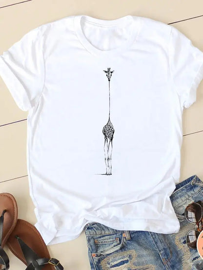 👚 Love Simple Printed T-Shirt – European & American Style
