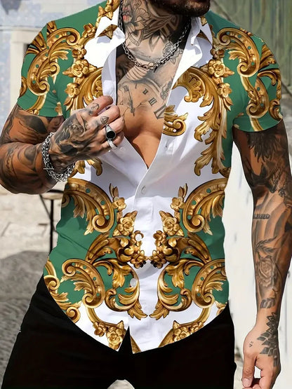 👑 Retro Men's Short Sleeve Shirt