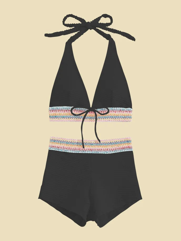 💖 High-Waisted Sexy White Bikini Set