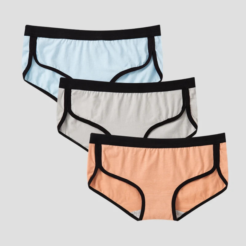 👙 BANNIROU 3Pcs Women's Briefs – Cotton Sports Fitness Panties