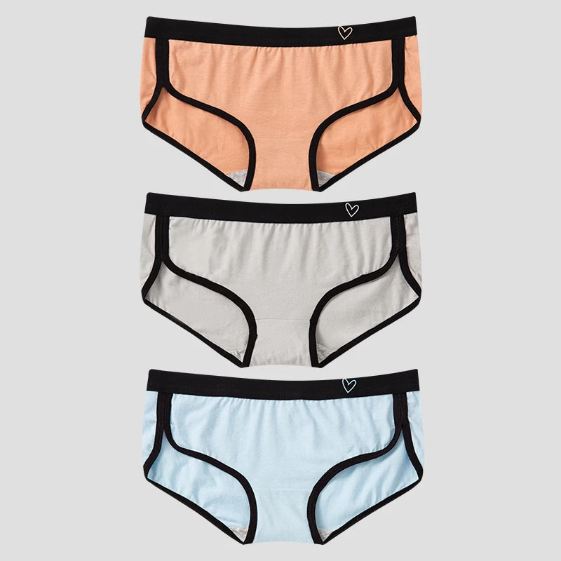 👙 BANNIROU 3Pcs Women's Briefs – Cotton Sports Fitness Panties