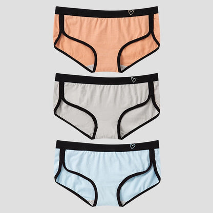 👙 BANNIROU 3Pcs Women's Briefs – Cotton Sports Fitness Panties