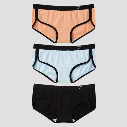 👙 BANNIROU 3Pcs Women's Briefs – Cotton Sports Fitness Panties