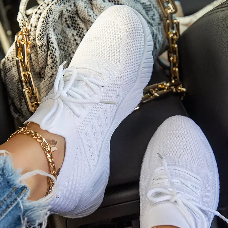 👟 Women Sneakers Breathable Lace-Up Summer Sports Shoes