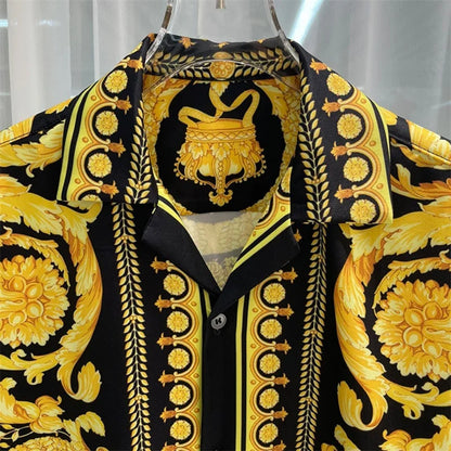👑 Luxury Men’s Short Sleeve Button-Down Shirt