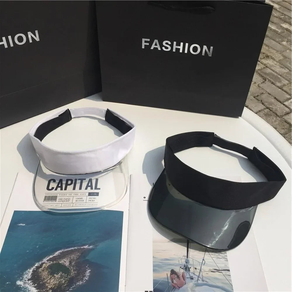 🕶️ Transparent Anti-UV Sun Visor – Stylish Summer Protection