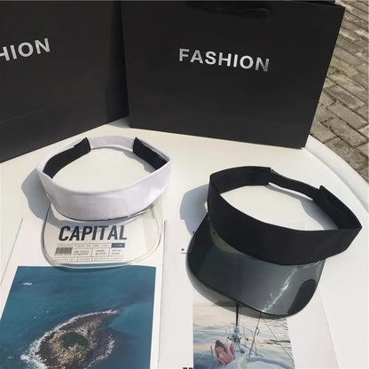 🕶️ Transparent Anti-UV Sun Visor – Stylish Summer Protection
