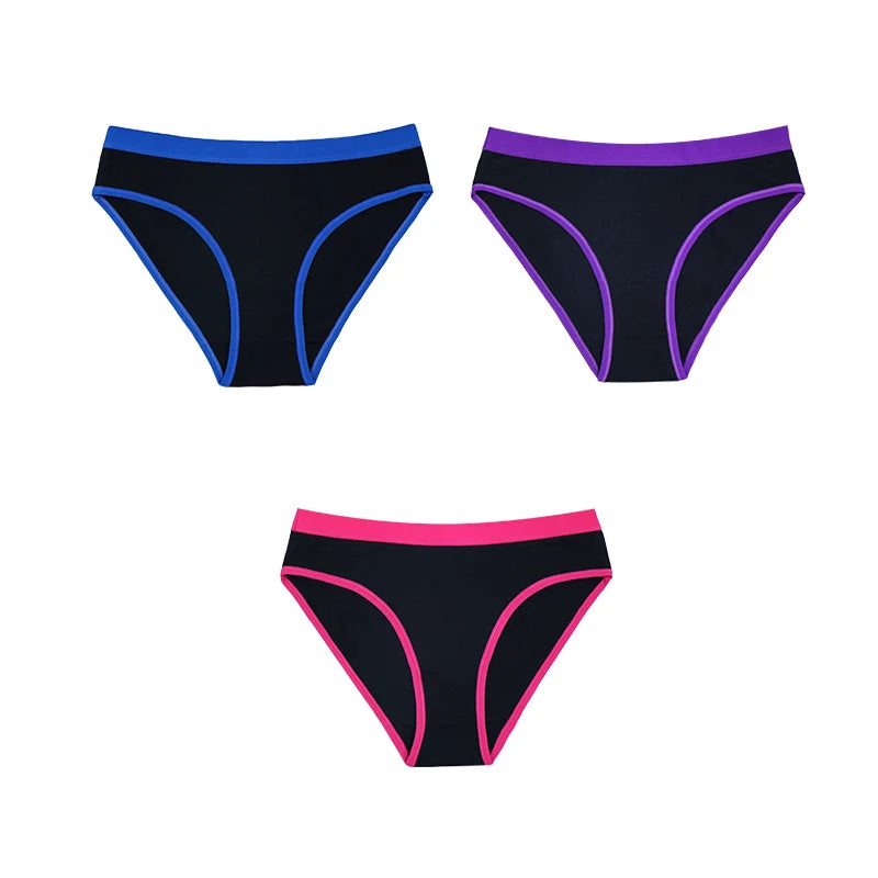 💖 3PCS Soft Cotton Sports Briefs – Comfortable & Breathable