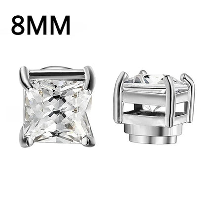 💎 1 Pair Crystal Strong Magnetic Ear Stud Clip Earrings
