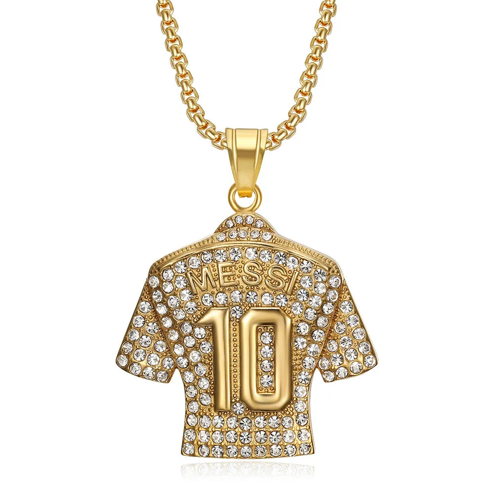 🔥 MESSI No.10 HIP-HOP NECKLACE ⚽✨