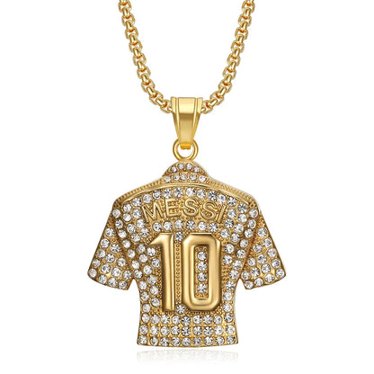 🔥 MESSI No.10 HIP-HOP NECKLACE ⚽✨