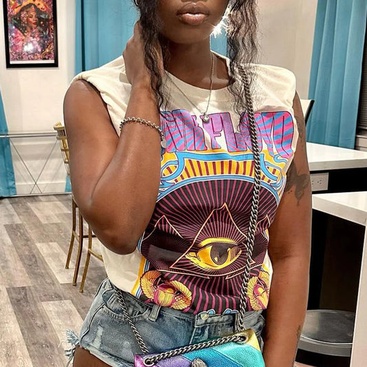 🖤 Sexy Graphic Crop Top