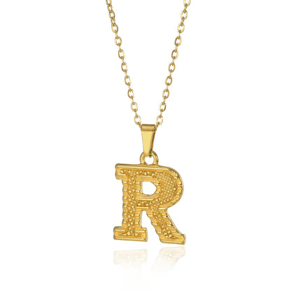 🔠 Gold Stainless Steel Initial Necklace