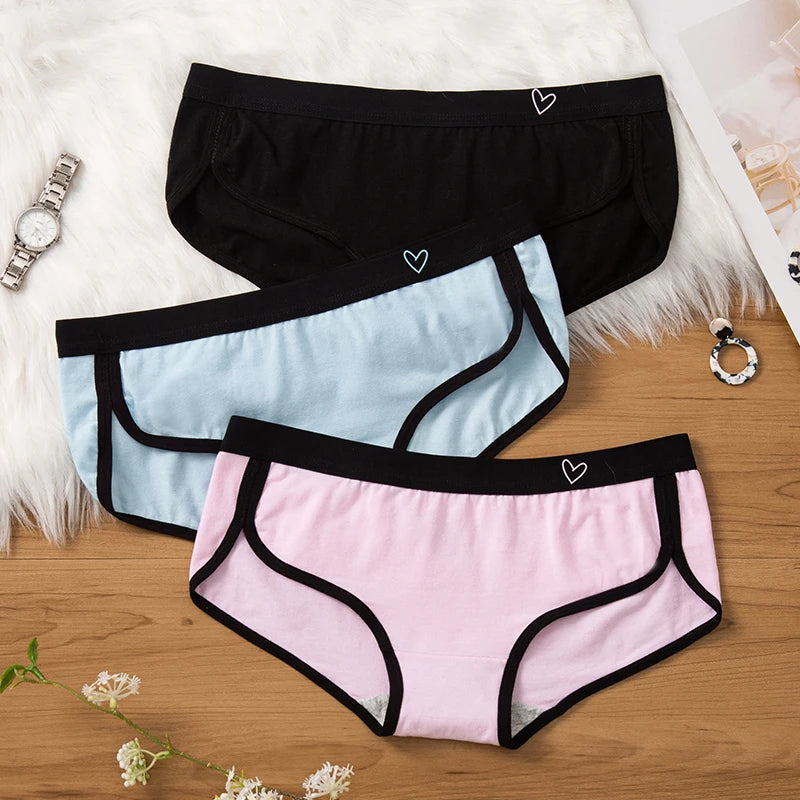 👙 BANNIROU 3Pcs Women's Briefs – Cotton Sports Fitness Panties