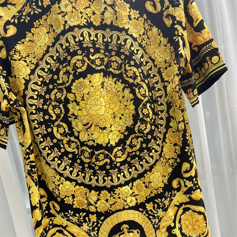 👑 Luxury Men’s Short Sleeve Button-Down Shirt