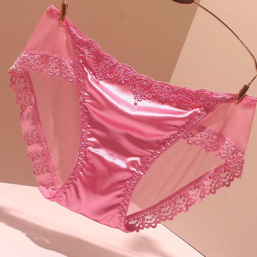 💖 Women's Panties Smooth Seamless Underpants – Satin & Lace Sexy Lingerie