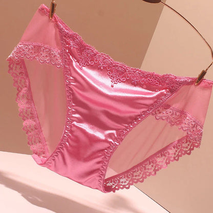 💖 Women's Panties Smooth Seamless Underpants – Satin & Lace Sexy Lingerie