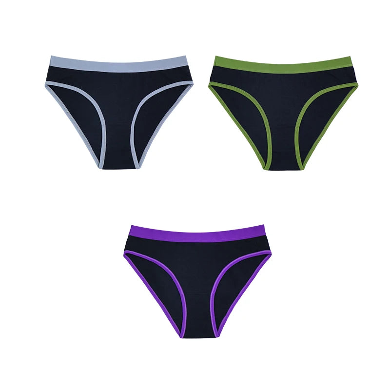 💖 3PCS Soft Cotton Sports Briefs – Comfortable & Breathable