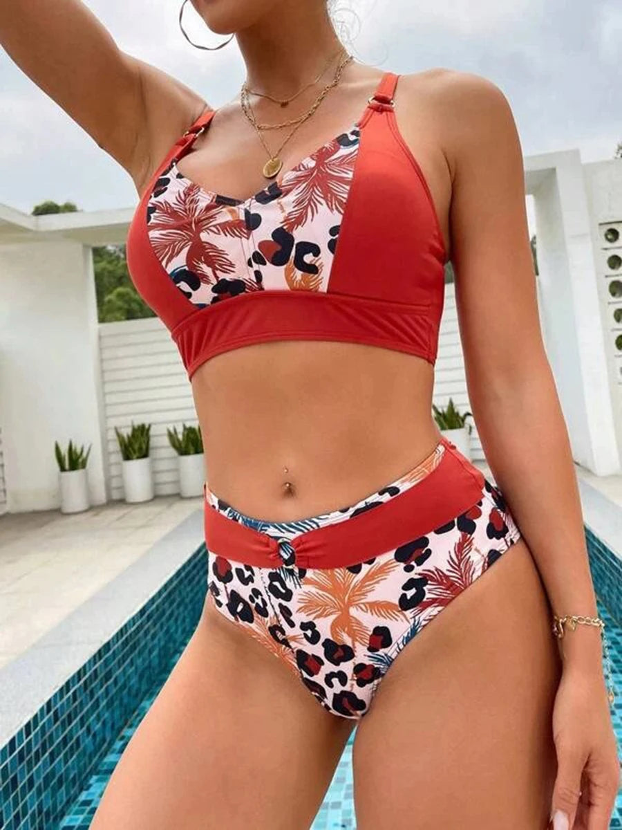 🐆 LEOPARD PRINT HIGH-WAIST BIKINI 👙