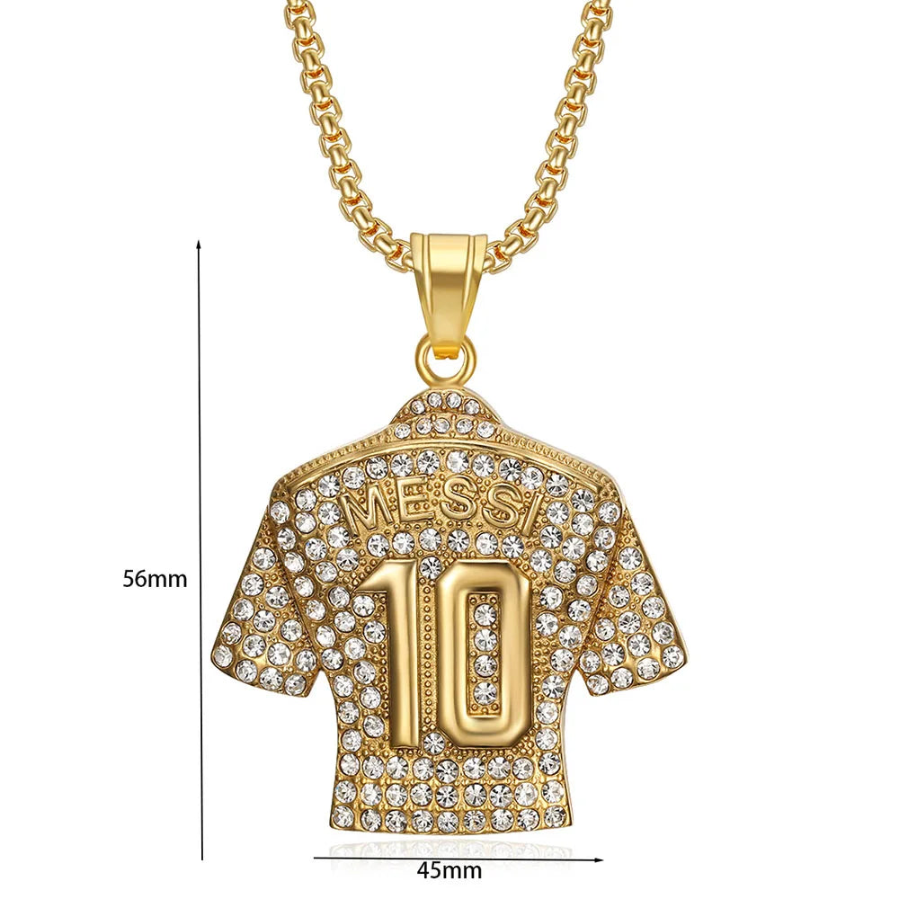 🔥 MESSI No.10 HIP-HOP NECKLACE ⚽✨
