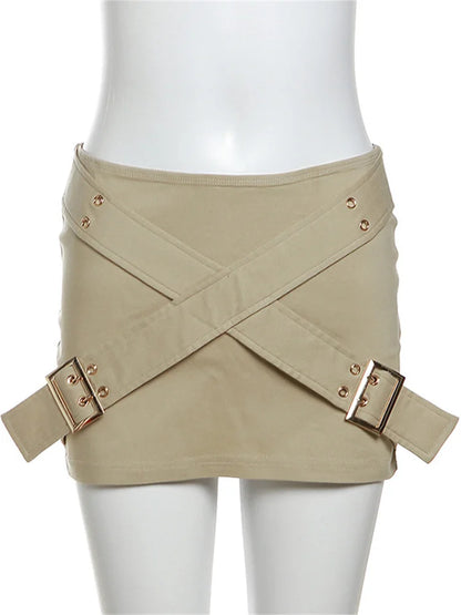 🔥 Simenual Punk Grunge Mini Skirt