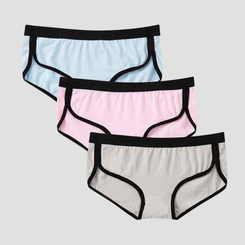 👙 BANNIROU 3Pcs Women's Briefs – Cotton Sports Fitness Panties