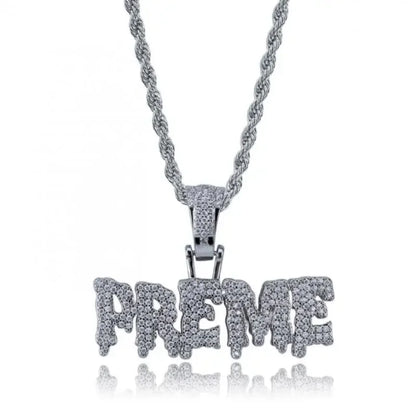 💎 Ice Crystal Alphabet Pendant 🔥