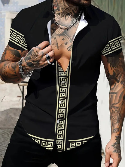 👑 Retro Men's Short Sleeve Shirt