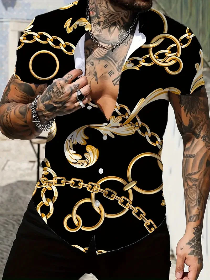 👑 Retro Men's Short Sleeve Shirt