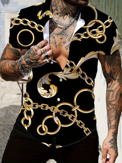 👑 Retro Men's Short Sleeve Shirt