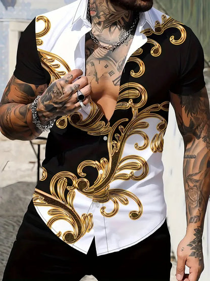 👑 Retro Men's Short Sleeve Shirt
