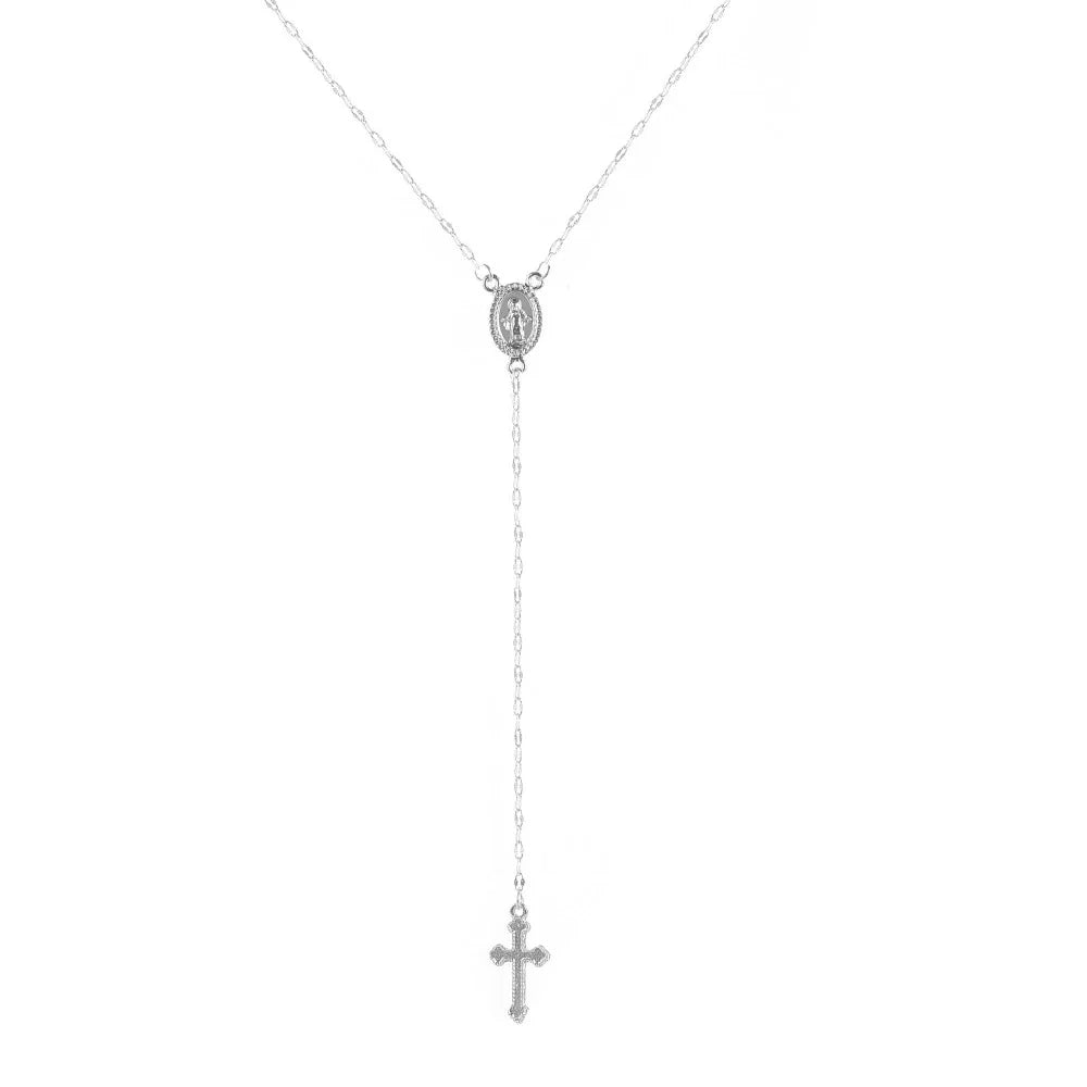 ✝️ 2024 New Vintage Christian Cross Bohemia Rosary Pendant Necklace