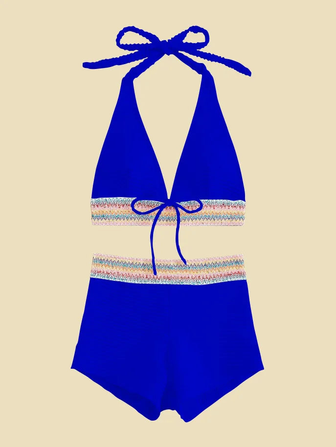 💖 High-Waisted Sexy White Bikini Set