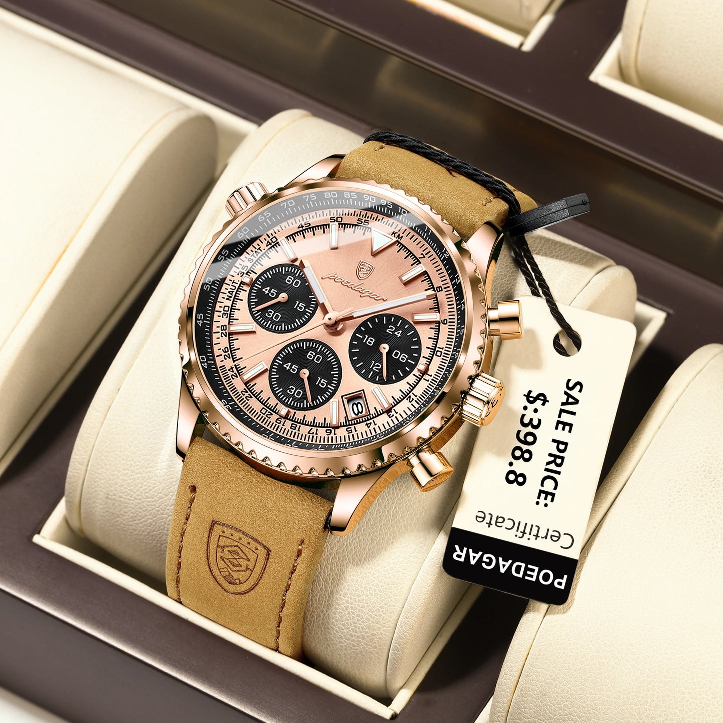 ⏱️ POEDAGAR Luxury Men’s Quartz Watch