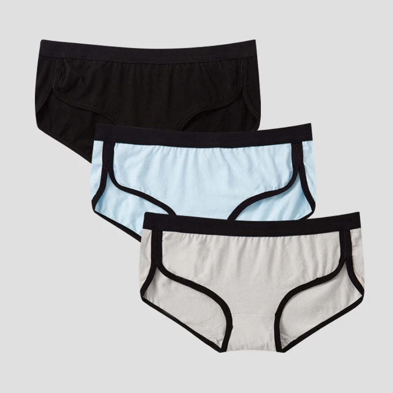 👙 BANNIROU 3Pcs Women's Briefs – Cotton Sports Fitness Panties