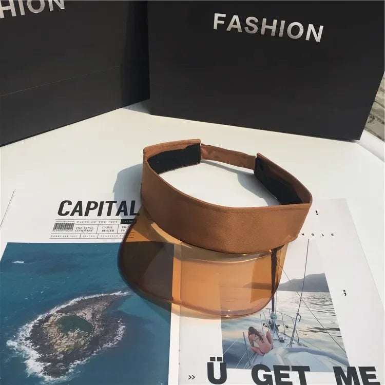 🕶️ Transparent Anti-UV Sun Visor – Stylish Summer Protection