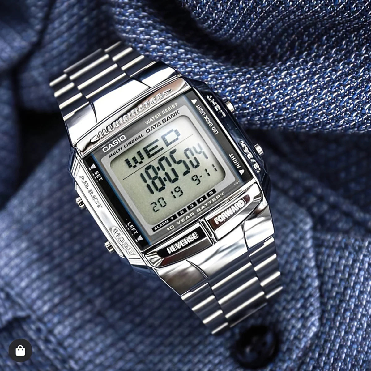 ⌚ Casio Vintage Silver Watch – Classic Digital Style for Men