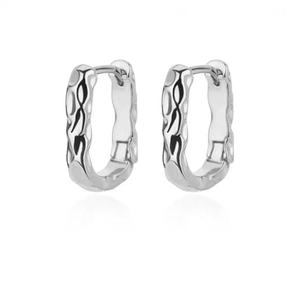 ✨ Heart Stainless Steel Hoop Earrings – Sparkling Elegance