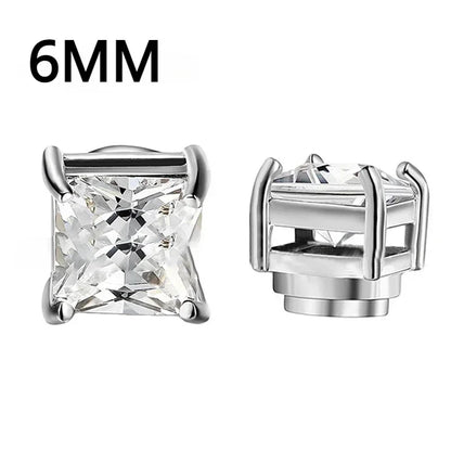 💎 1 Pair Crystal Strong Magnetic Ear Stud Clip Earrings