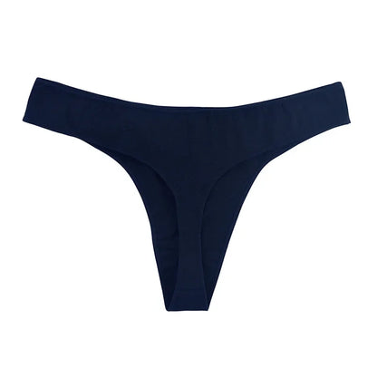 👙 6pcs Cotton Women's Thongs – Breathable Low Waist Underwear