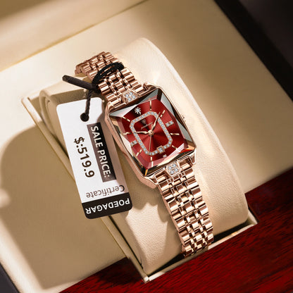 💼 POEDAGAR Luxury Rectangle Watch
