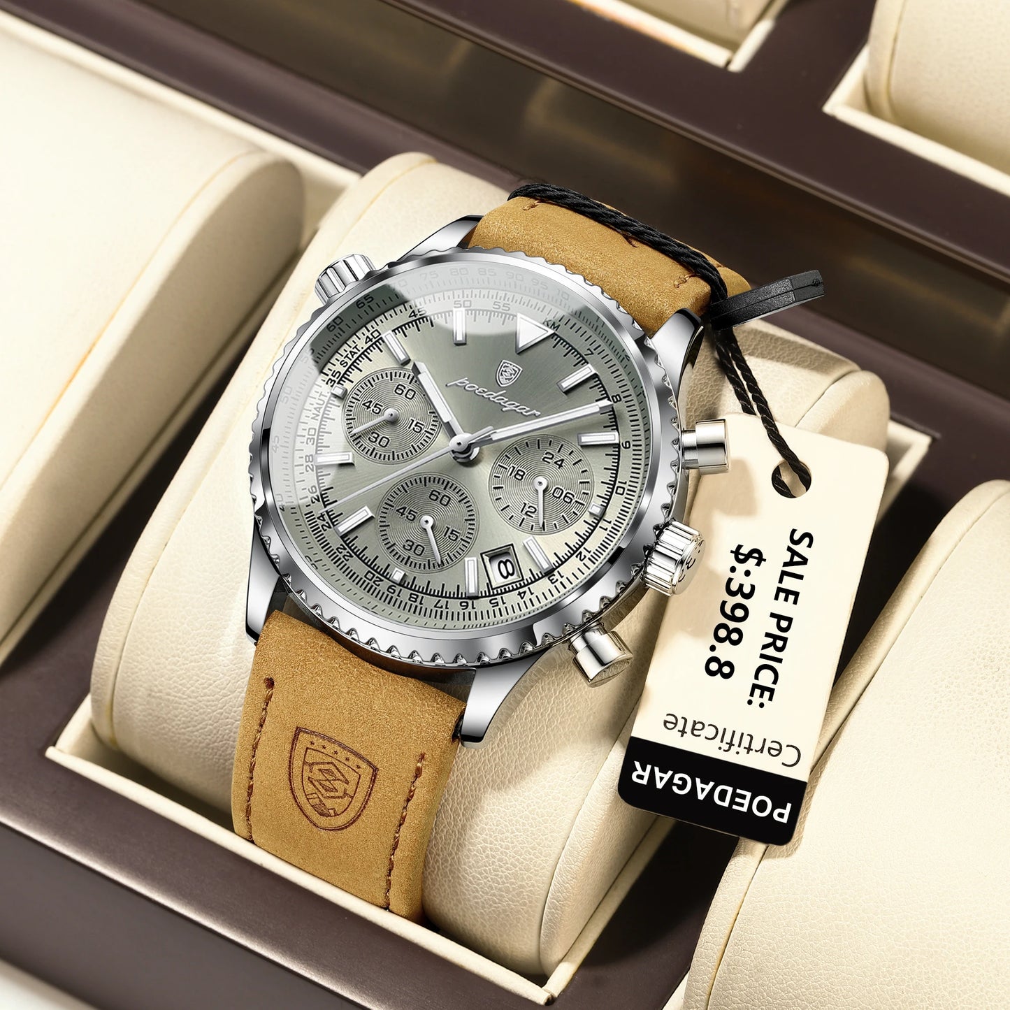 ⏱️ POEDAGAR Luxury Men’s Quartz Watch