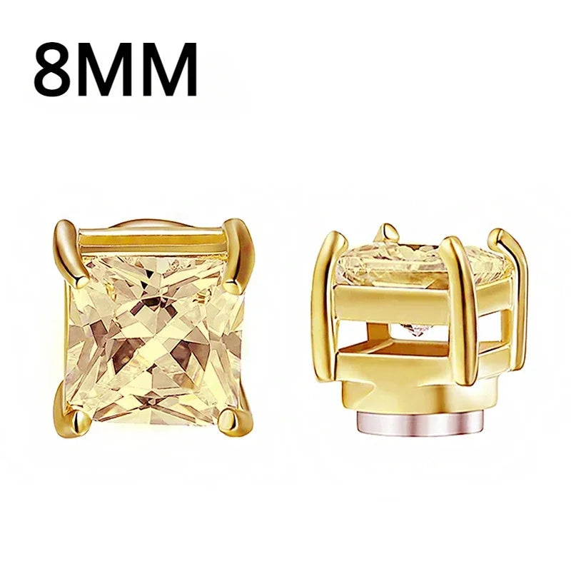 💎 1 Pair Crystal Strong Magnetic Ear Stud Clip Earrings