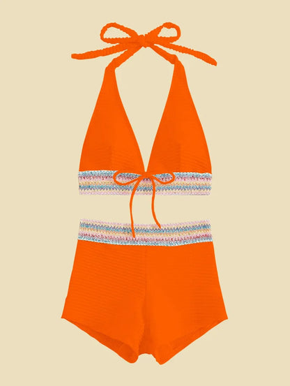 💖 High-Waisted Sexy White Bikini Set