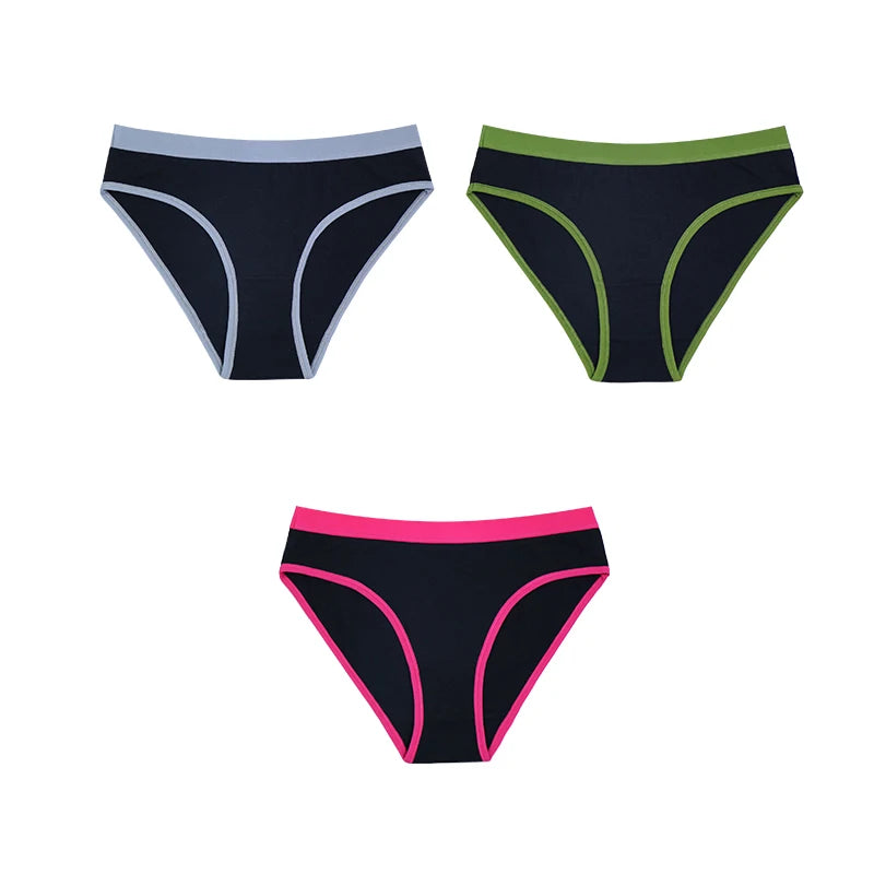 💖 3PCS Soft Cotton Sports Briefs – Comfortable & Breathable