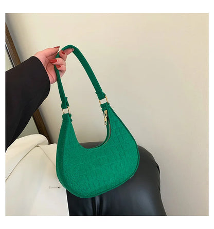 👜 Vintage Korean Underarm Bag – Soft Style & Structure